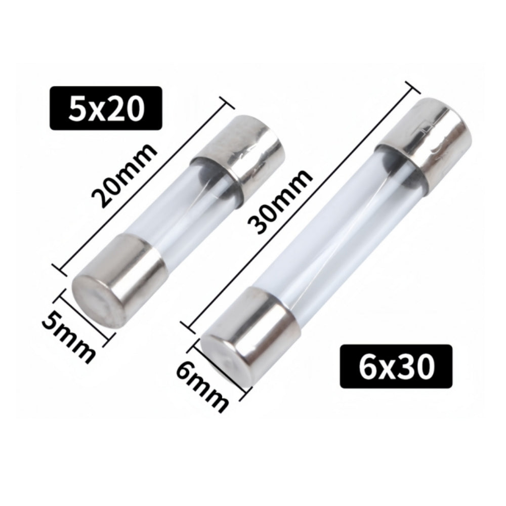 20 x 4Amp Glass Fuses 6mm x 30mm Long 4A Glass Fuse suits Vintage Cars and Bikes