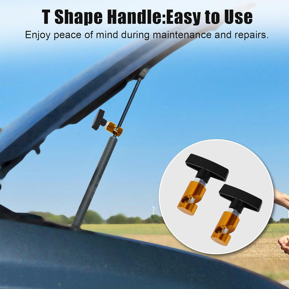 Gold Car Hood Strut Retaining Clip 10mm Lift Support Clamp Prop Trunk Tailgate