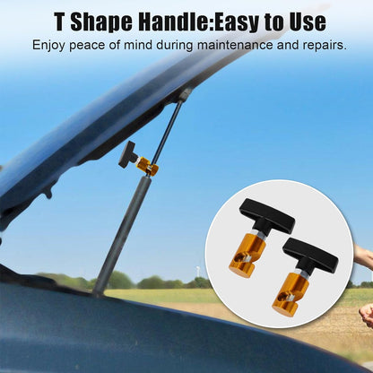 Gold Car Hood Strut Retaining Clip 10mm Lift Support Clamp Prop Trunk Tailgate