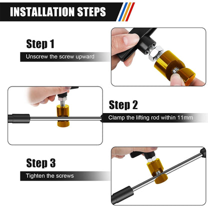 Gold Car Hood Strut Retaining Clip 10mm Lift Support Clamp Prop Trunk Tailgate