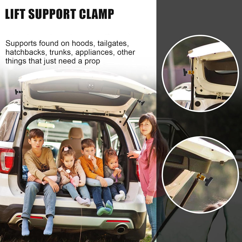 Gold Car Hood Strut Retaining Clip 10mm Lift Support Clamp Prop Trunk Tailgate