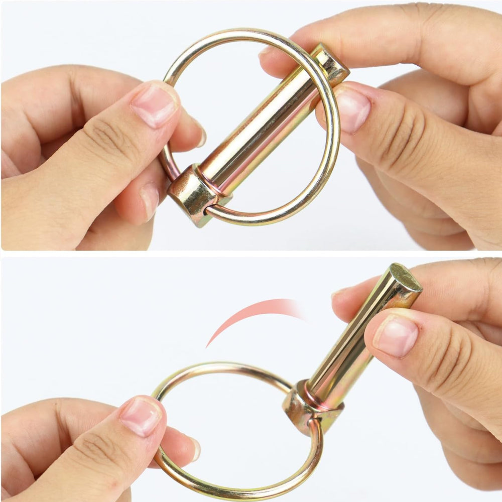 8pcs 11mm O-shape Lynch Pin Heavy Duty Steel Coupler Latch Ring Clip Hitch Pins