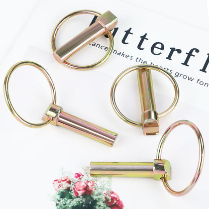 8pcs 11mm O-shape Lynch Pin Heavy Duty Steel Coupler Latch Ring Clip Hitch Pins
