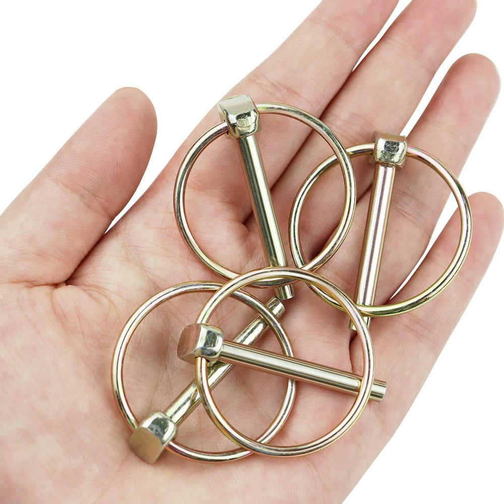 8pcs 4.5mm O-shape Lynch Pin Heavy Duty Steel Coupler Latch Ring Clip Hitch Pins