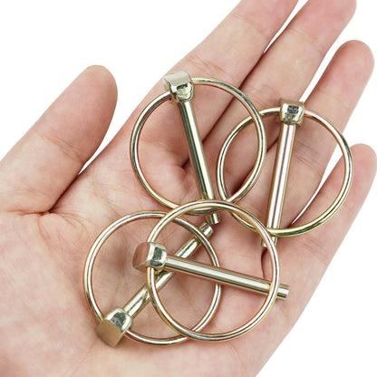 8pcs 4.5mm O-shape Lynch Pin Heavy Duty Steel Coupler Latch Ring Clip Hitch Pins