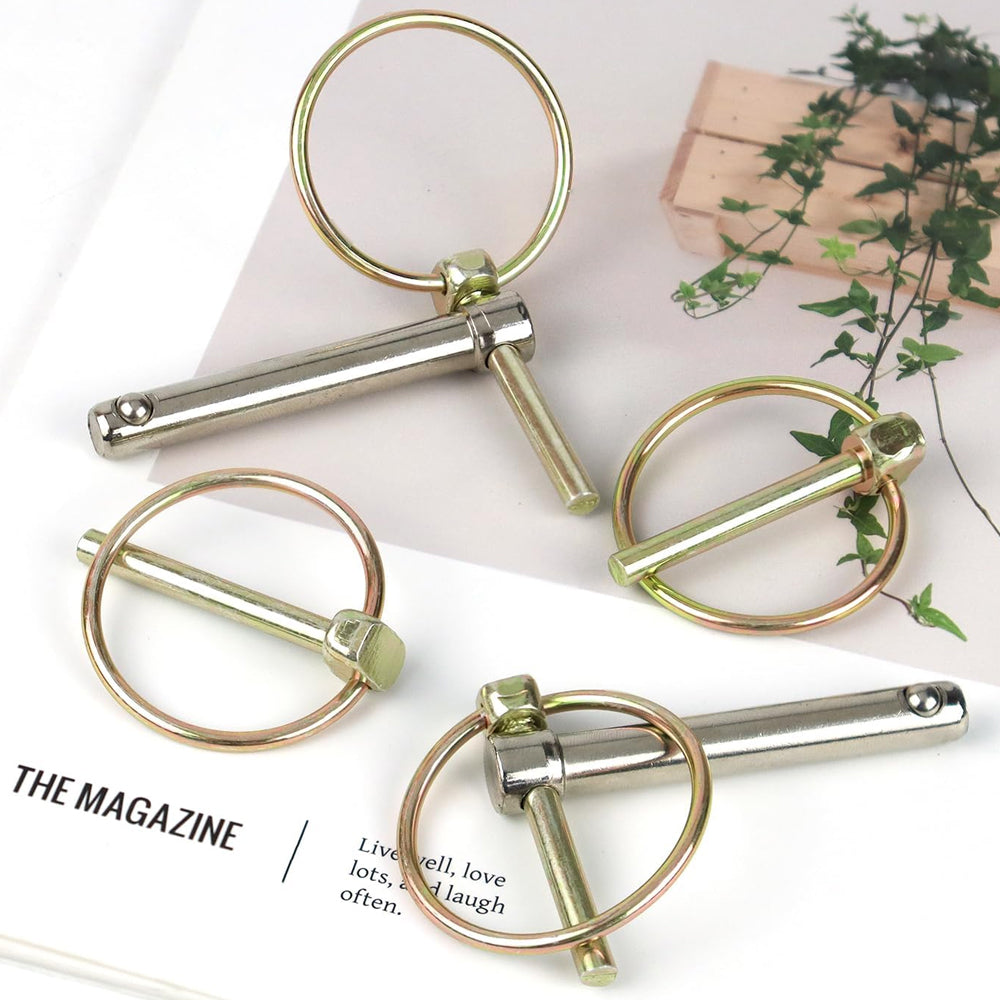 8pcs 4.5mm O-shape Lynch Pin Heavy Duty Steel Coupler Latch Ring Clip Hitch Pins