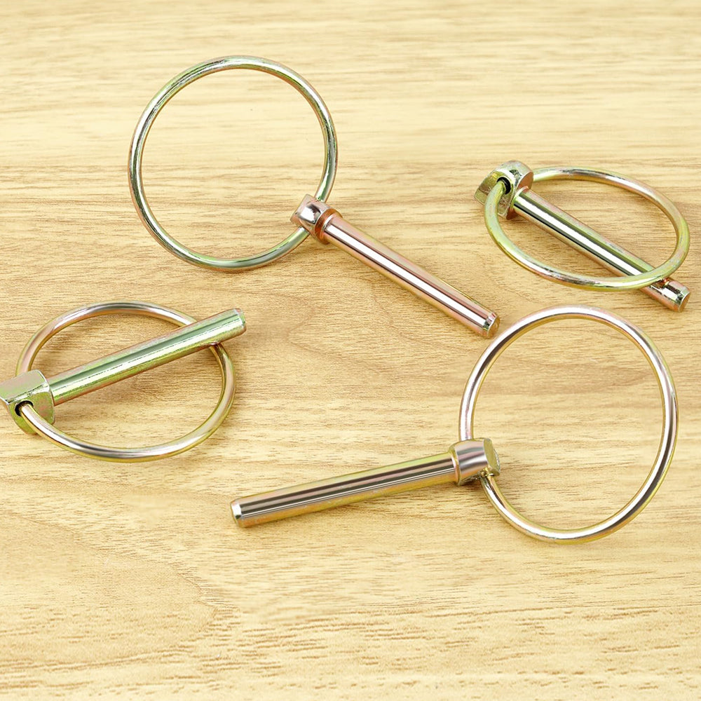 8pcs 6mm O-shape Lynch Pin Heavy Duty Steel Coupler Latch Ring Clip Hitch Pins