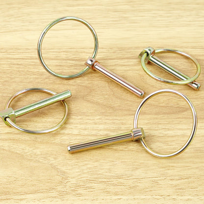 8pcs 6mm O-shape Lynch Pin Heavy Duty Steel Coupler Latch Ring Clip Hitch Pins