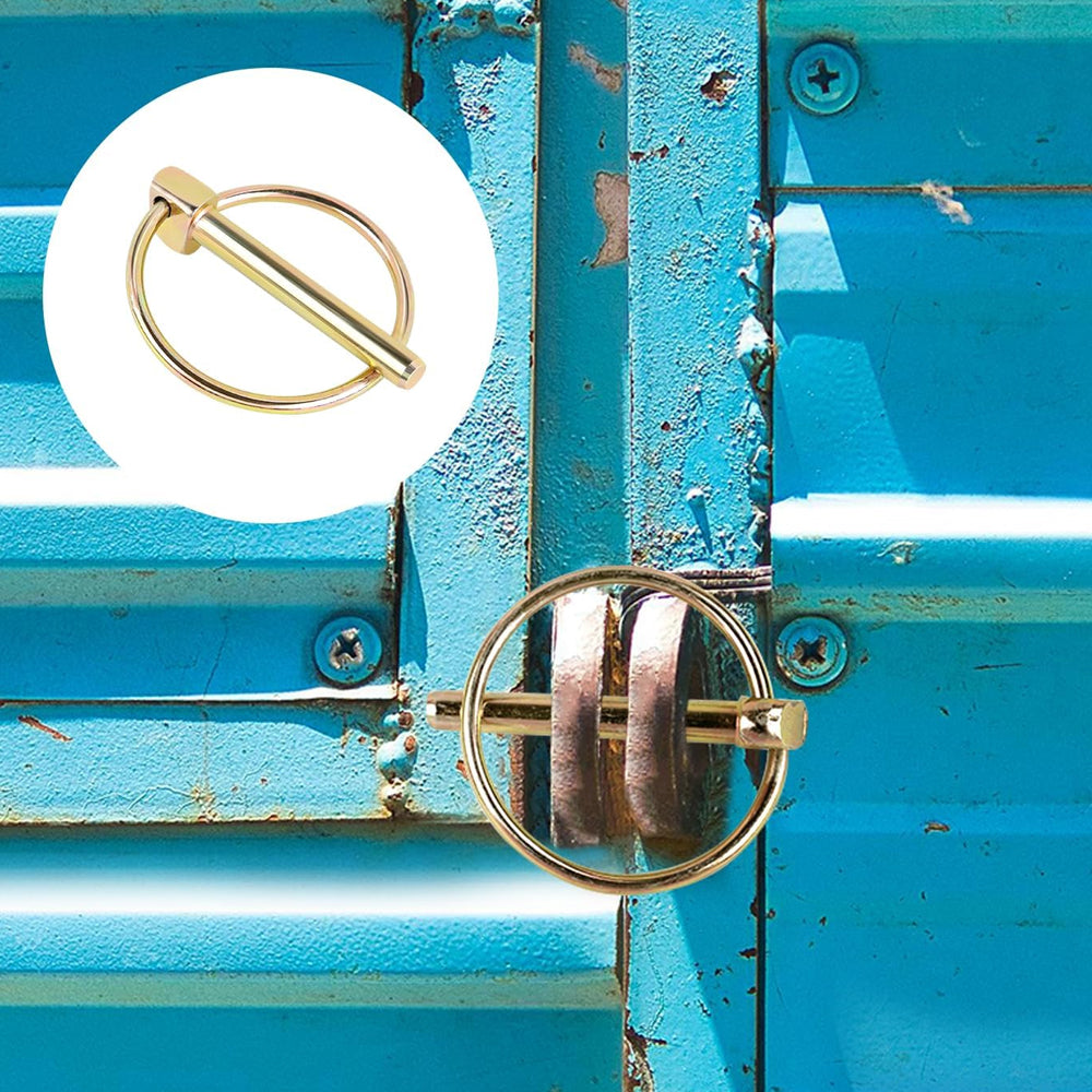 8pcs 6mm O-shape Lynch Pin Heavy Duty Steel Coupler Latch Ring Clip Hitch Pins