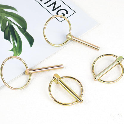 8pcs 6mm O-shape Lynch Pin Heavy Duty Steel Coupler Latch Ring Clip Hitch Pins