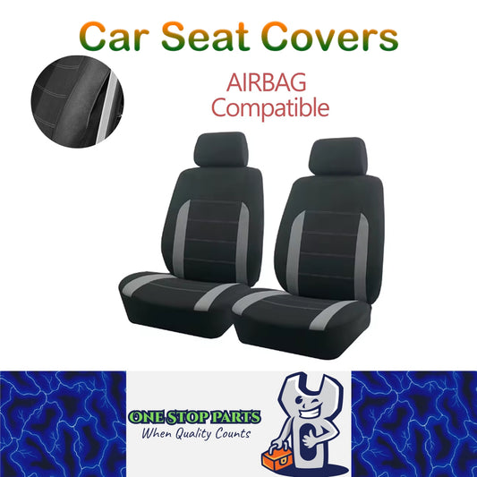 2 Seats Grey Car Seat Covers Universal Size Fit For Most Car SUV Truck Van