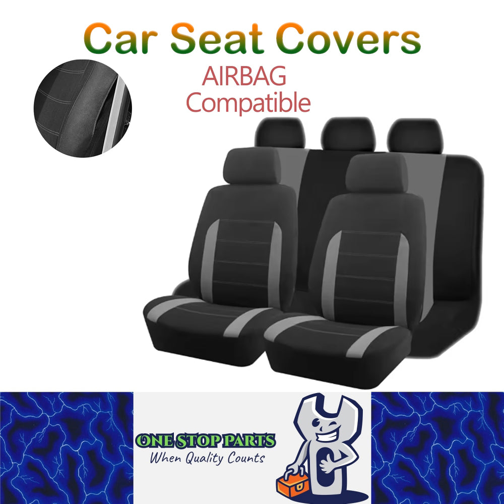 5 Seats Grey Car Seat Covers Universal Size Fit For Most Car SUV Truck Van