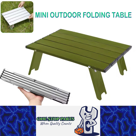Mini Green Camping Table Ultralight Portable Aluminum Folding Outdoor Table