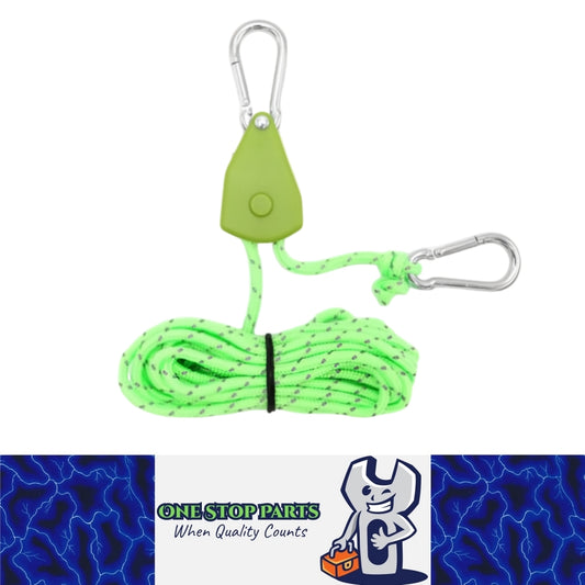 6 x Green Reflective Tent Rope Ratchet Tensioner Clip for Camping Awning Gear