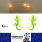 4 x Green Car Reflective Sticker Safety Warning Mark Gecko Reflective Tape
