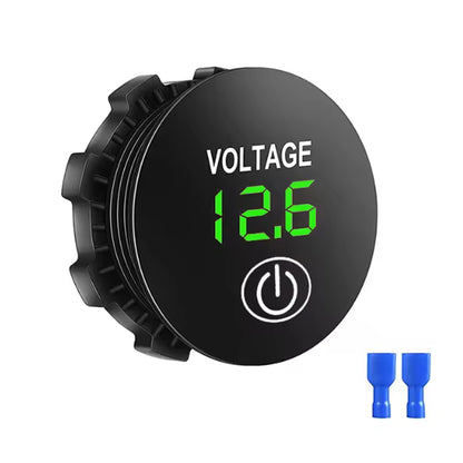 1 x Green LED Digital Voltmeter Touch Switch Voltage Gauge Meter Car Boat Marine