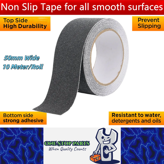 Non Slip Tape 50mm Wide x 10 Meter Roll Grey Safety Anti Slip Non Skid Tape
