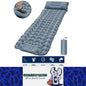 Grey 180x58cm Outdoor Sleeping Pad Inflatable Mattress with Pillow Camping Mat