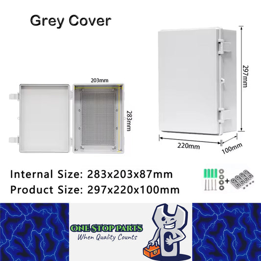 Waterproof Electrical Box 297x220x100mm Plastic Outdoor Enclosure Junction Box