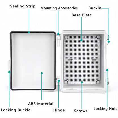 Waterproof Outdoor Electrical Box 210x130x110mm Plastic Enclosure Junction Box