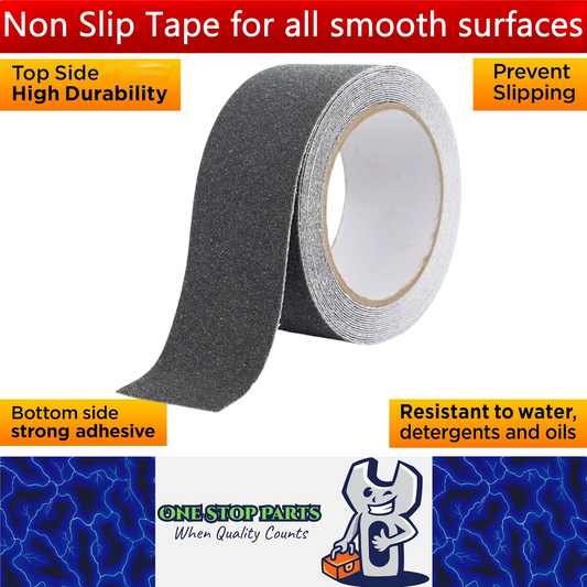 Non Slip Tape 25mm Wide x 5 Meter Roll Grey Safety non slip Tape