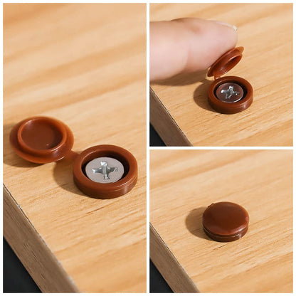 1000 x Grey screw covers Bulk Screw Cap Covers with Lid (1000pcs)
