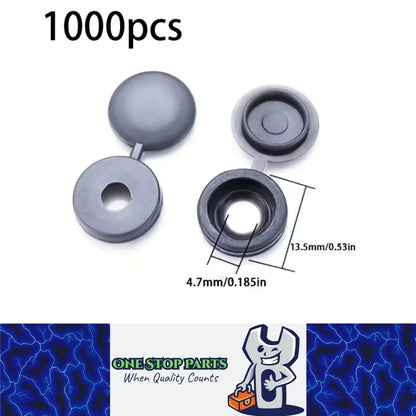 1000 x Grey screw covers Bulk Screw Cap Covers with Lid (1000pcs)