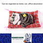 Grey Sleeping Cat in Pet Pad Doll Toy Mini Kitten with Meows Sound Car Decor
