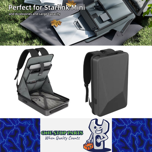 Grey Starlink Mini Backpack for Starlink Mini and Accessories Hard Shell Case