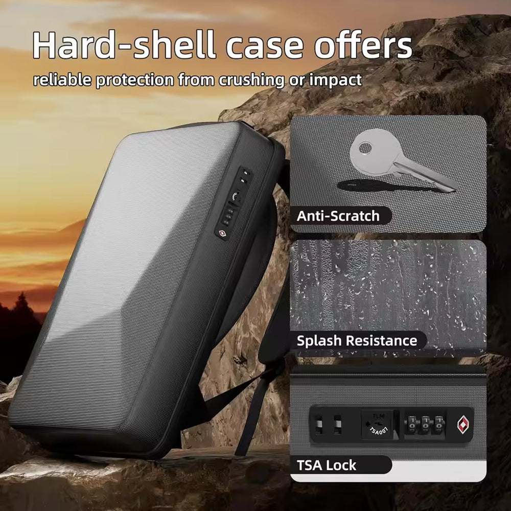 Black Starlink Mini Backpack for Starlink Mini and Accessories Hard Shell Case