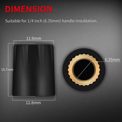 10pcs Guitar Effect Pedal Knobs 6.35MM Davies 1900h Clone for Volume Control