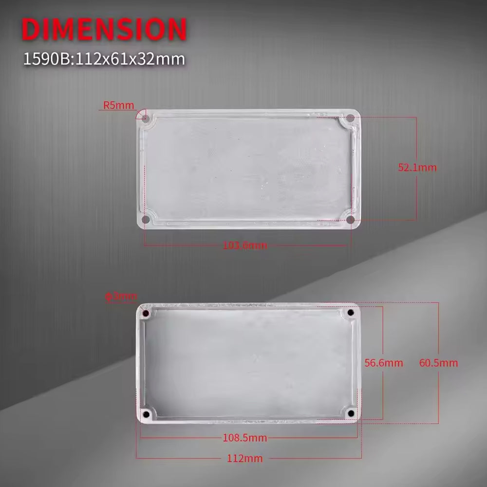 5pcs 1590B Guitar Pedal Enclosure Aluminum Diecast Stomp Box Case 112x61x32mm