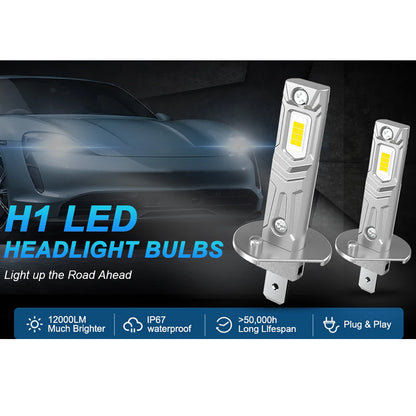 2pcs H1 LED Headlight Globes 12V 45W 6000K 10000Lm GC LEDFog Light Bulbs