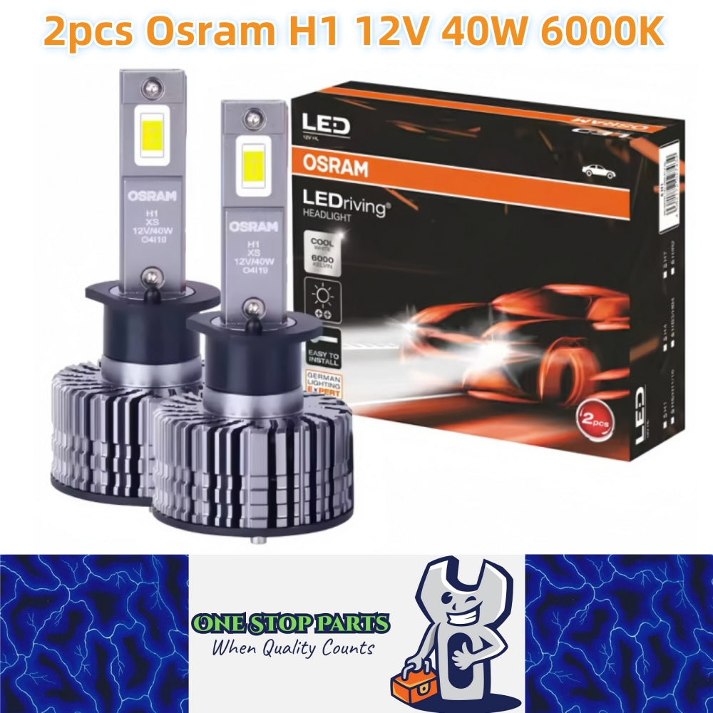 2 x Osram H1 LED Globes 12V 6000K 40W Car Headlight LEDriving Super Bright Bulbs