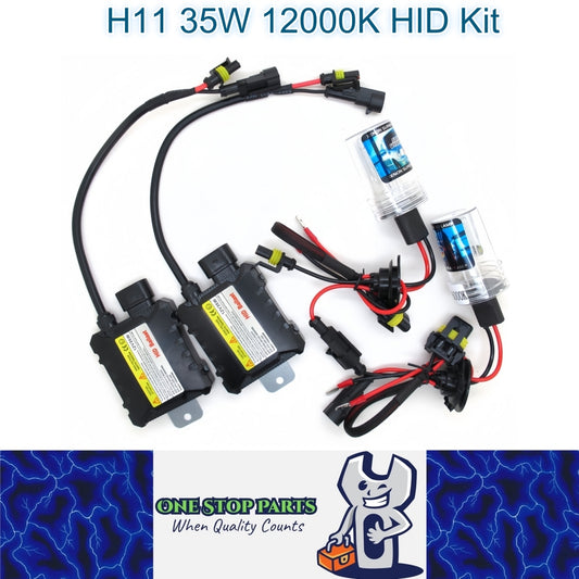 H11 35w 12000k HID Kit 2 x 35w HID Slim Ballast and 2 x 35w H11 12000k HID Globe