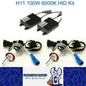 H11 100w 6000k HID Kit 2 x 100w HID Ballasts and 2 x 100w H11 6000k HID Globes