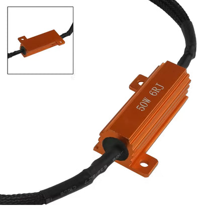 2 x H7 LED Resistor 50W 6 Ohm Canbus Harness Fix Blink Flicker Headlight Error