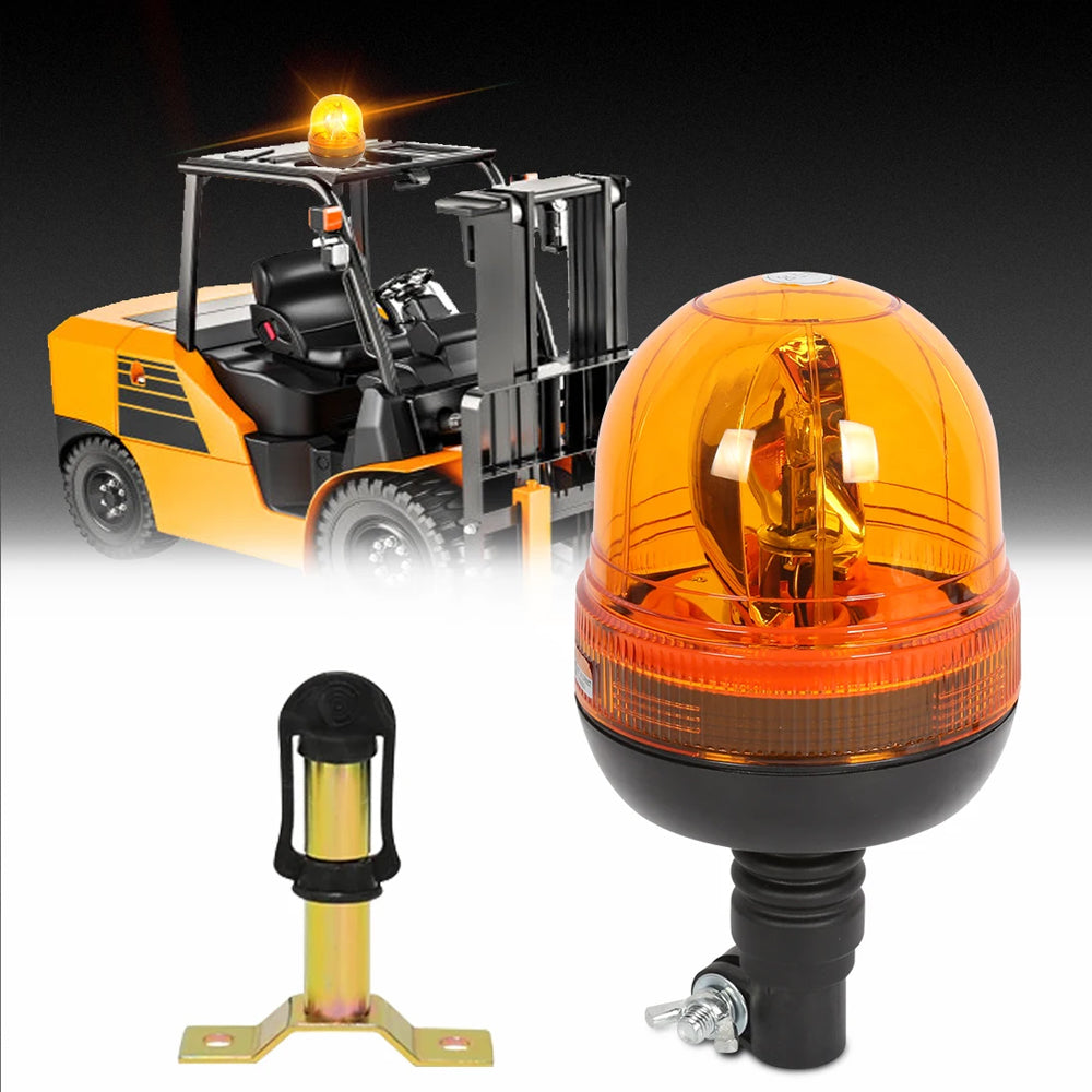 1x Amber Halogen Strobe Light 12V Beacon Lamp Warning Flashing Lamp with Bracket