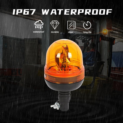 1x Amber Halogen Strobe Light 12V Beacon Lamp Warning Flashing Lamp with Bracket