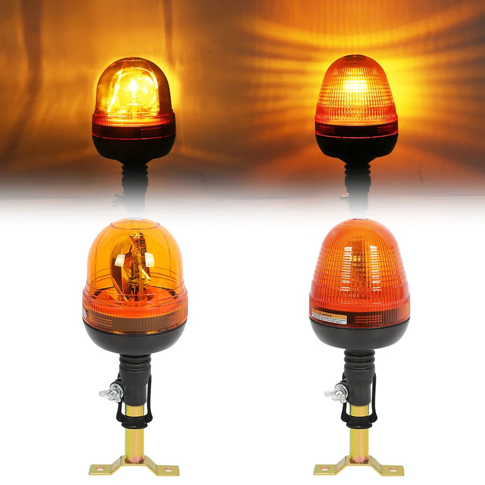 1 x Amber Halogen Strobe Light 12V Beacon Lamp Flashing Warning Emergency Lamp