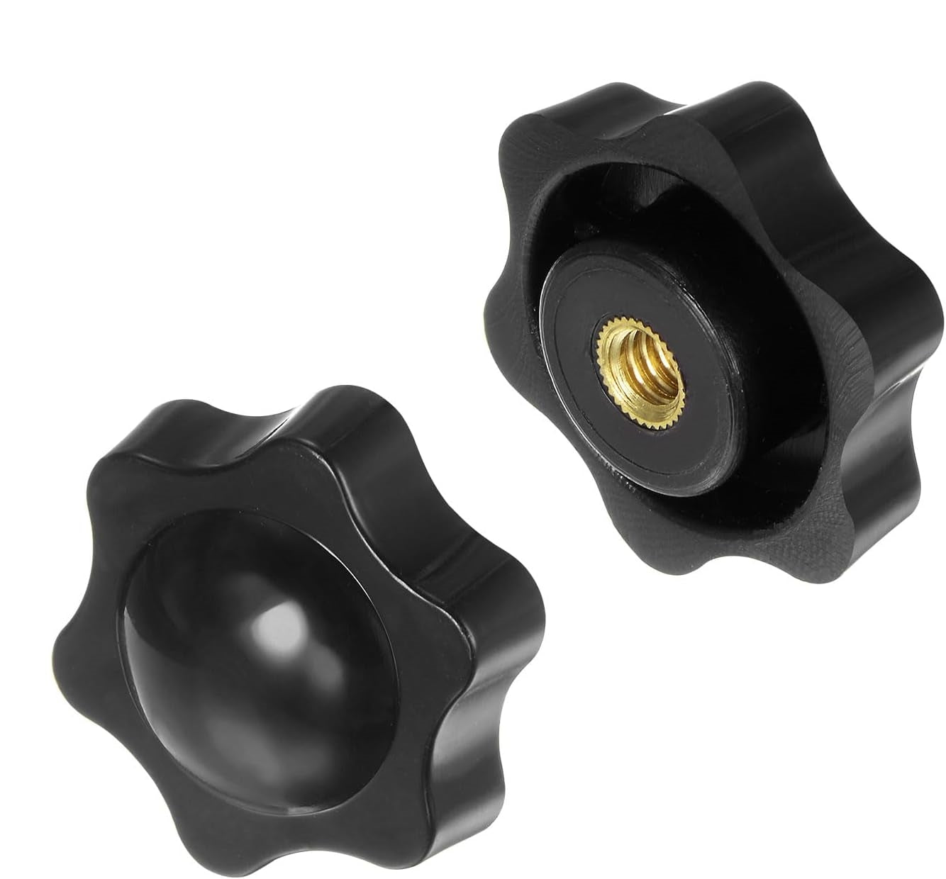 5 x M8 32mm Hand Tighten Nut 6 Petal with Stopper for Easy Release Applications