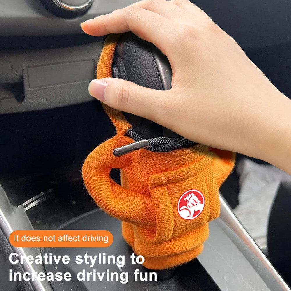 White Hoodie Car Gear Shift Knob Cover Gearshift Handle Lever Cover for Holden