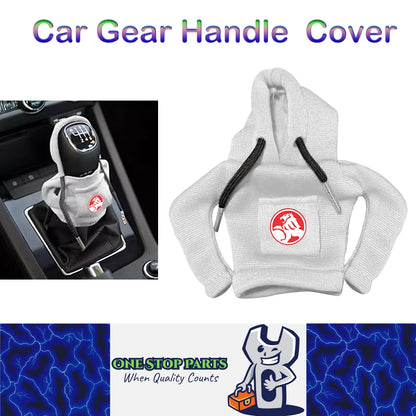 White Hoodie Car Gear Shift Knob Cover Gearshift Handle Lever Cover for Holden