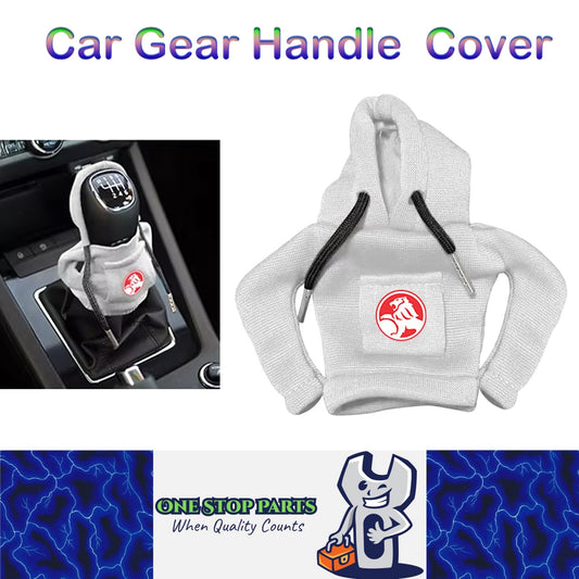 White Hoodie Car Gear Shift Knob Cover Gearshift Handle Lever Cover for Holden