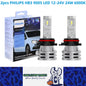 2 x Philips HB3 9005 LED Globes 12V-24V 6000K 24W Philips HB3 LED Headlight Bulb