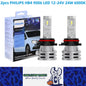 2 x Philips HB4 9006 LED Globes 12V-24V 6000K 24W Philips HB4 LED Headlight Bulb