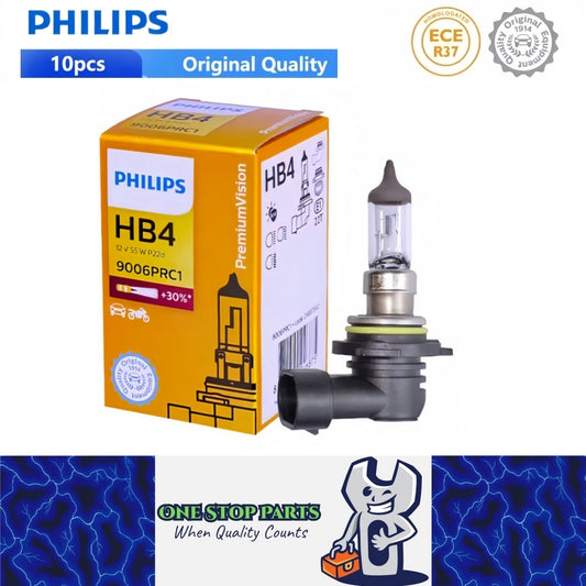 10 x PHILIPS 9006 HB4 12V 55W SuperBright Halogen Globe 3200k Original Headlight