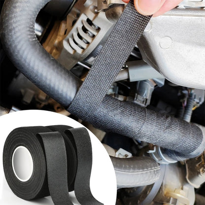 9mm Wide 10M Long Heat Resistant Electrical Harness Tape Black Fabric Cloth tape