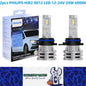 2 x Philips HIR2 9012 LED Globes 12V-24V 6000K 24W Philips LED Headlights Bulbs