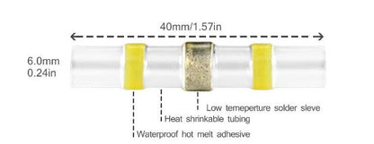 50 x Electrical Waterproof Seal Heat Shrink Solder Sleeve Wire Connectors No Box